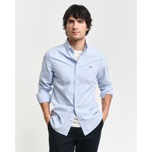 Gant Erkek Mavi Slim Fit Klasik Yaka Oxford Gömlek 3000202.455