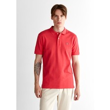 Gant Erkek Kırmızı Regular Fit Çizgili Polo 2014035.648