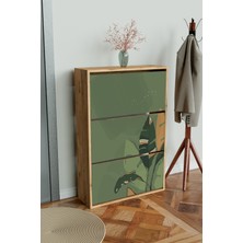 Hediyeler Kapında "green" 3 Bölmeli Liovian Düşer Kapak Ayakkabılık