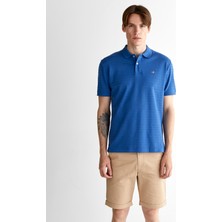 Gant Erkek Lacivert Regular Fit Çizgili Polo 2014035.407