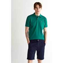 Gant Erkek Yeşil Regular Fit Çizgili Polo 2014035.322