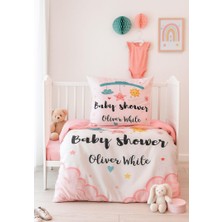 Mira Home Yenidoğan Kız Bebek Nevresim Takımı %100 Pamuklu  Baby Shower White
