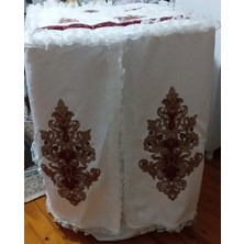 Beyaz Çamaşır Makinesi Örtüsü, Koruma ve Temizlik Için Şık ve Hafif Tasarım