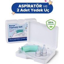 Aura Bebe Bebek Burun Aspiratörü ve 2 Adet Yedek Uç - Burun Temizleme Aspiratör Seti