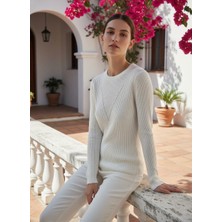 Nakşi Giyim Kadın Modern Fitilli Yumuşak Triko Kazak