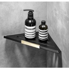 Siyah Metal Köşe Düzenleyici, Banyo ve Mutfak Için Organizer Rafı