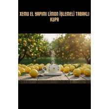 El Yapımı Limon Işlemeli Tabaklı Kupa