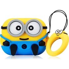 Microsonic Airpods Pro 3 Kılıf Cartoon Figürlü Silikon Crtn-Fgr-Mn-Bb
