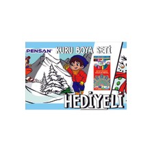 30X120 Boyama Rulosu Yaman Kar Tatili + Pensan 12'li Kuru Boya Kalemi