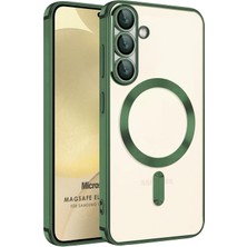 Microsonic Samsung Galaxy S25 Plus Kılıf Magsafe Luxury Electroplate Yeşil