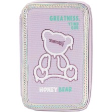Bear &amp; Deer Renkli Kalem Kutusu BD-KCS224 - Mor Honey Bear