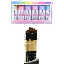 Akrilik Boya Inci Set 6X70ML + Fırça Set 6
