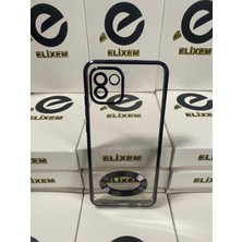 Elixem Samsung A03 Uyumlu Şeffaf Kenarlar Siyah Omega Kılıf