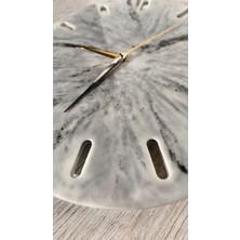 Mermer Desenli Epoksi 30 cm Duvar Saati