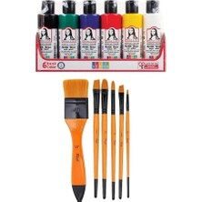 Akrilik Boya Multi Set 6X70ML + Fırça Set 8