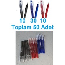 Büro Pen 1.0 Tükenmez Kalem 50 Adet (10 Siyah, 30 Mavi, 10 Kırmızı)