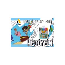 30X120 Boyama Rulosu Yaman Sualtı Macerası + Adel 12'li Keçeli Boya Kalemi