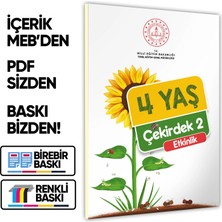 2026 4 Yaş Okul Öncesi MEB Etkinlik Kitabı Çekirdek 2 Eğlenceli ve Öğretici Aktiviteler (A4 Renkli)