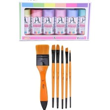 Akrilik Boya Inci Set 6X70ML + Fırça Set 8