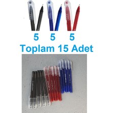 Büro Pen 1.0 Tükenmez Kalem 15 Adet (3 Farklı Renkten 5'er Adet)