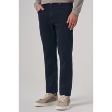 Morven  Erkek Lacivert Denim 5 Cep Slim Fit Jean Kot Pantolon