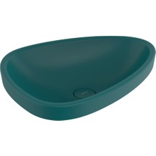 Bocchı Etna Tezgah Üstü Lavabo, 58 Cm, Mat Petrol Mavisi 1112-071-0125