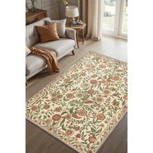 Homshtag Kır Çiçeği Desenli Ingiliz Tarzı Botanik Halı, Çiçekli Salon Halısı, Çiçek Desenli Geleneksel Yatak Odası Halısı