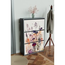 Hediyeler Kapında "floral" 3 Bölmeli Liovian Düşer Kapak Ayakkabılık