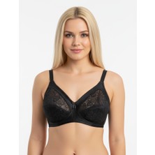 Bonbon Kadın Minimizer Desteksiz Toparlayacı Balensiz Siyah Renk Sütyen BB2090