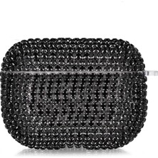 Microsonic Airpods Pro 3 Kılıf Diamond Swarovski Görünümlü Taşlı Siyah