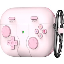Microsonic Airpods Pro 3 Kılıf Cartoon Figürlü Silikon Retro Gameboy Pembe