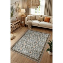 Homshtag Etnik Nordik Desenli Geometrik Modern Halı,  Minimal Ev Dekoru, Yıkanabilir Dokuma Pamuk Tabanlı Kaymaz Tabanlı Halı