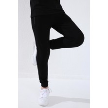 Tommy Life Siyah Fermuarlı Standart Fit İnce Erkek Çocuk Eşofman Alt - 64042