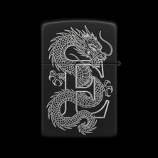 Alsepeteavm Zippo Ejderha Figürlü E Harfli Tasarım - V68