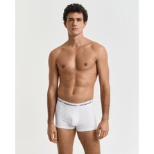 Gant Erkek Beyaz Slim Fit Logolu 3'lü Boxer 902513003.110