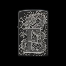 Alsepeteavm Zippo Ejderha Figürlü E Harfli Tasarım - V71