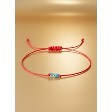 Aida Jewelss 14 Ayar Altın Dorikalı Mavi Taşlı Altın Şans Bilekliği