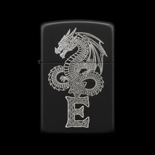 Alsepeteavm Zippo Ejderha Figürlü E Harfli Tasarım - V74