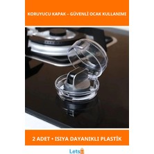 Letsii Dayanıklı Şeffaf Ocak Düğmesi Koruyucu Kapak 2 Adet