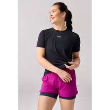 Brooks High Point Short Sleeve 2.0 Kadın Siyah Kısa Kollu Tshirt 221734001