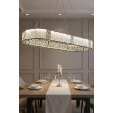 Ünal Aydınlatma Liva 90 cm Kristal Taş Detaylı LED Avize