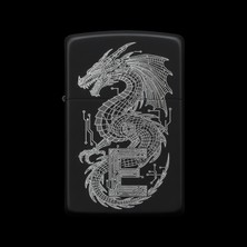 Alsepeteavm Zippo Ejderha Figürlü E Harfli Tasarım - V69