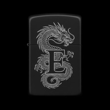 Alsepeteavm Zippo Ejderha Figürlü E Harfli Tasarım - V81