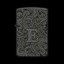 Alsepeteavm Zippo Ejderha Figürlü E Harfli Tasarım - V49