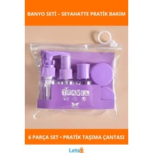 Letsii 6 Parça Seyahat Banyo Seti Taşınabilir Pratik Kişisel Bakım