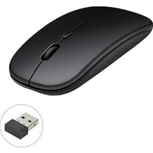 Marsilyan Kablosuz Mouse Fare Şarjlı Bluetooth Wireless Çift Modlu Sessiz
