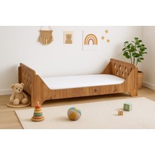 Bees Store Montessori Çocuk Karyolası 70X140, Ceviz Mdf, Alçak Tasarım Güvenli Yatak