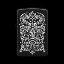 Alsepeteavm Zippo Ejderha Figürlü E Harfli Tasarım - V62