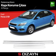 S-Dizayn Ford Focus 2 SD Kapı Koruma Çıtası Krom 2008-2011