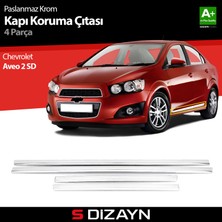 S-Dizayn Chevrolet Aveo 2 SD Kapı Koruma Çıtası Krom 2011-2020